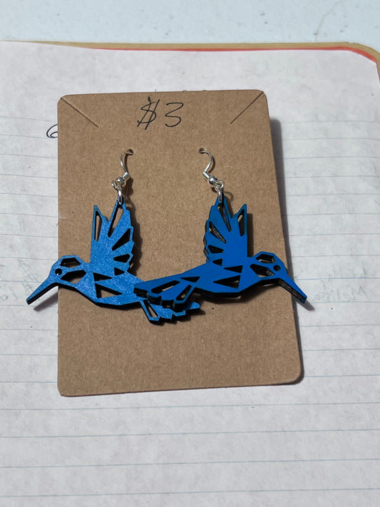 Wood Carved Earrings